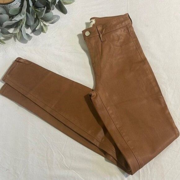 L’agence Jeans Women's Size 24 Coated Skinny High Rise Fitted Marguerite Java - Picture 5 of 14